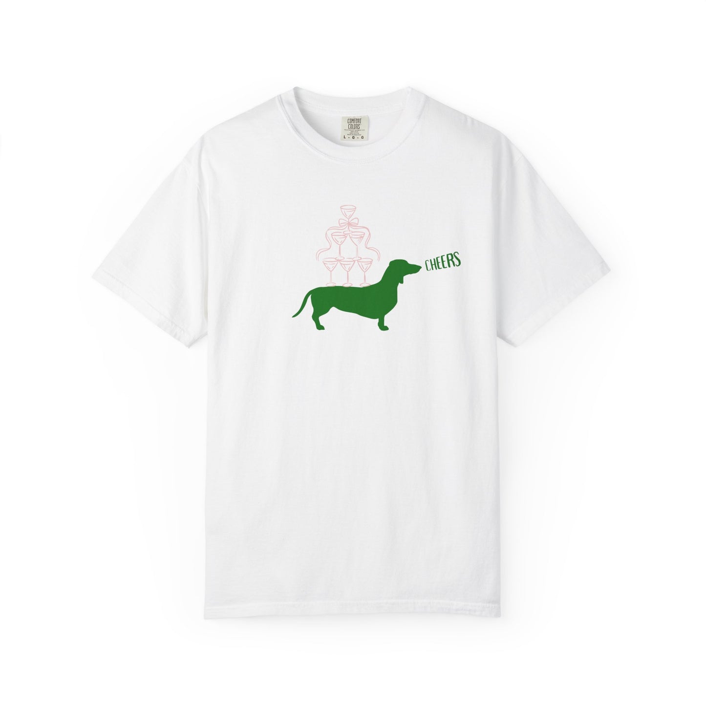 Dachshund & Champagne "CHEERS" Tee