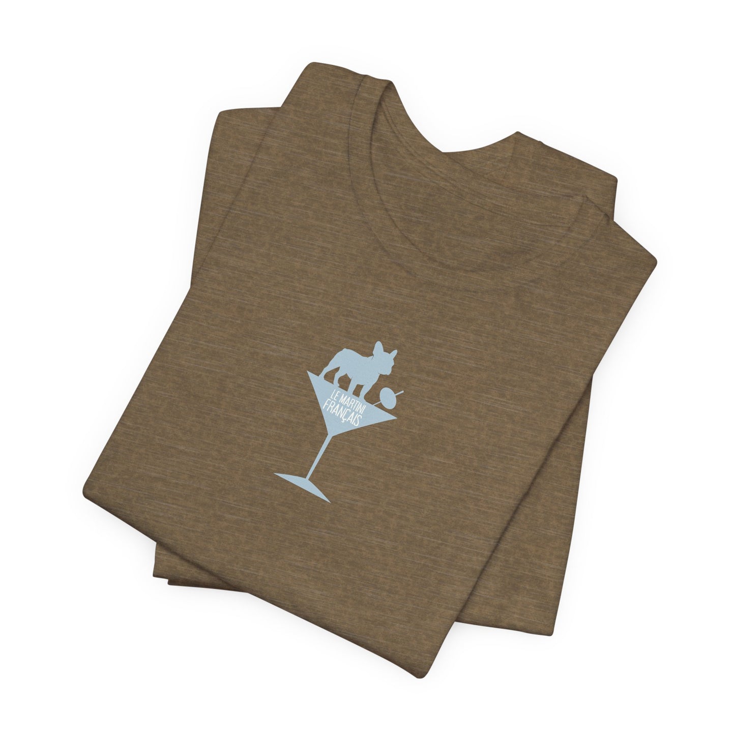 Frenchie Martini Tee - Le Martini Fancaise - French Bulldog Martini Lover Shirt
