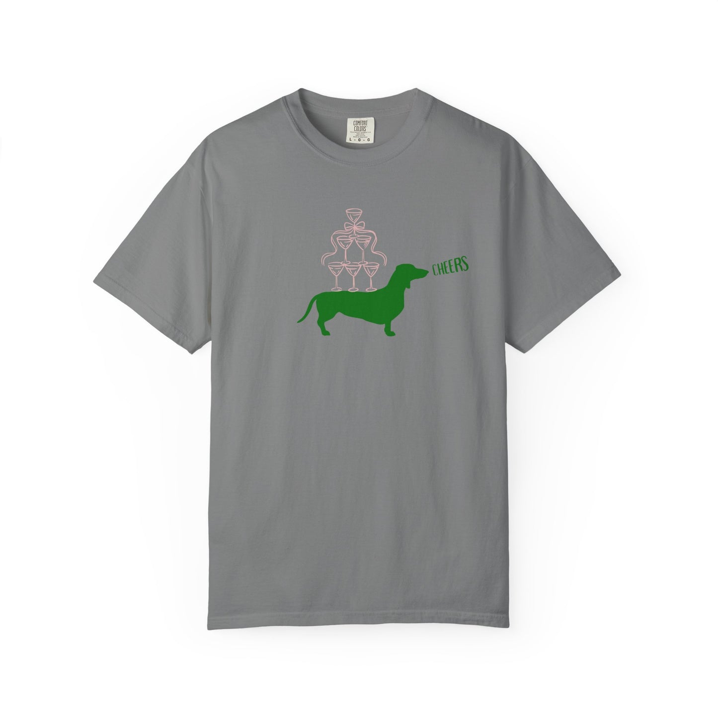 Dachshund & Champagne "CHEERS" Tee