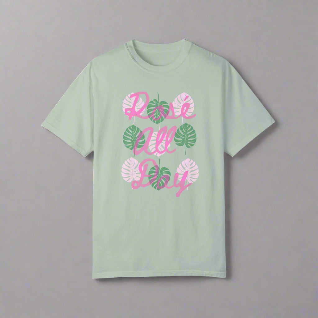 'Rosé All Day' Preppy-Tropical Vibes Tee