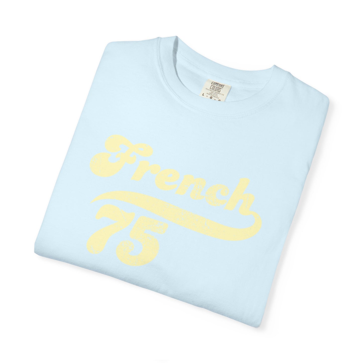French 75 Retro Script T-Shirt | Vintage Cocktail Style