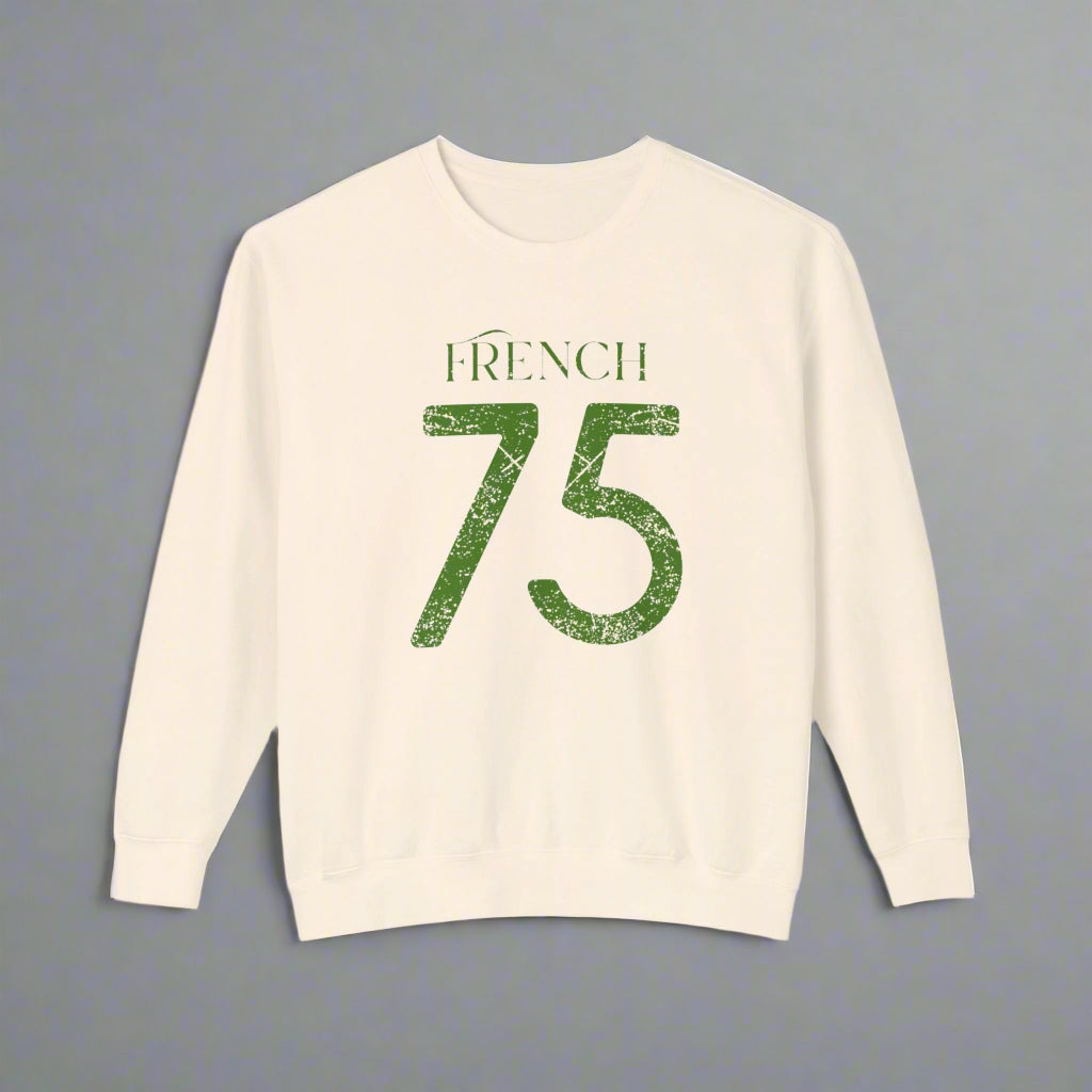 French 75 Varsity Crewneck -Athletic Design with a Twist
