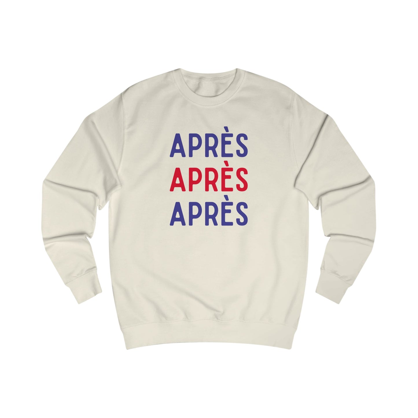 Chic Après Red & Blue Graphic Cozy Sweatshirt