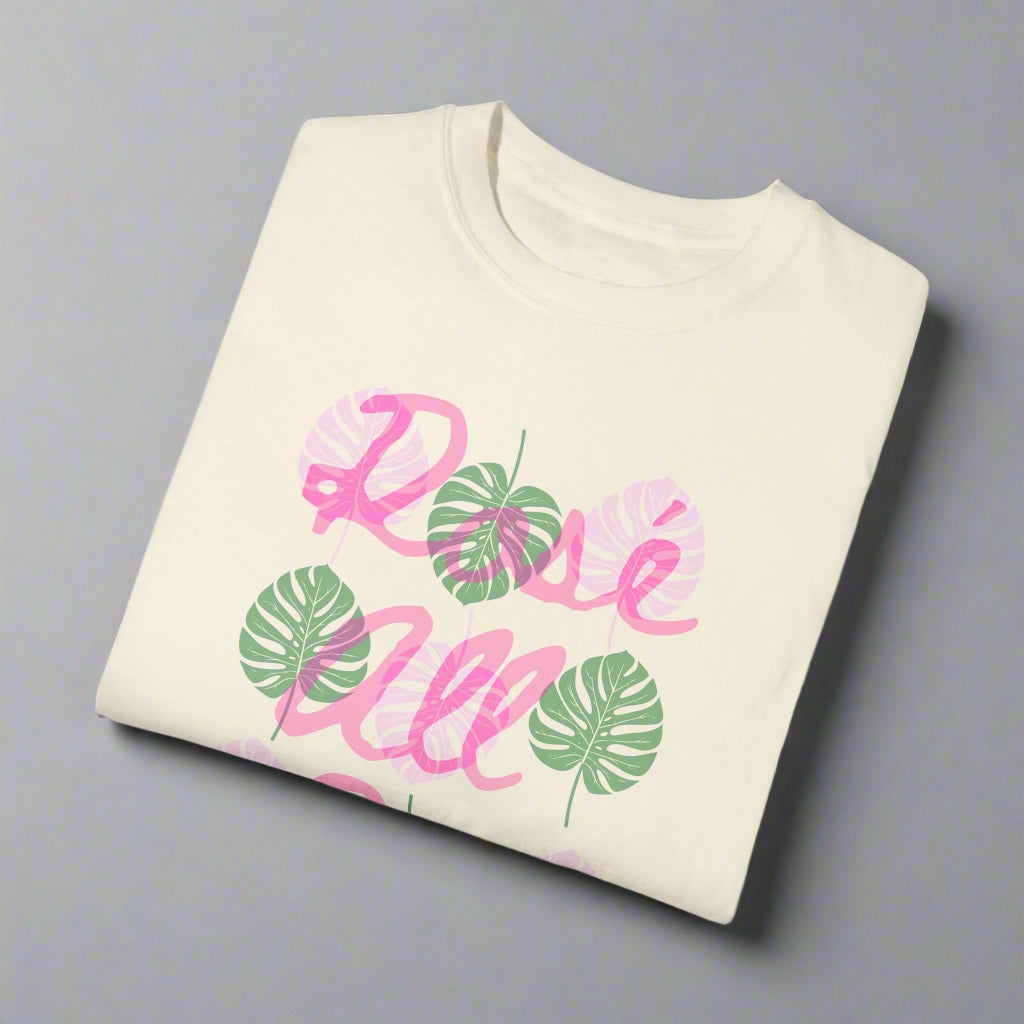 'Rosé All Day' Preppy-Tropical Vibes Tee