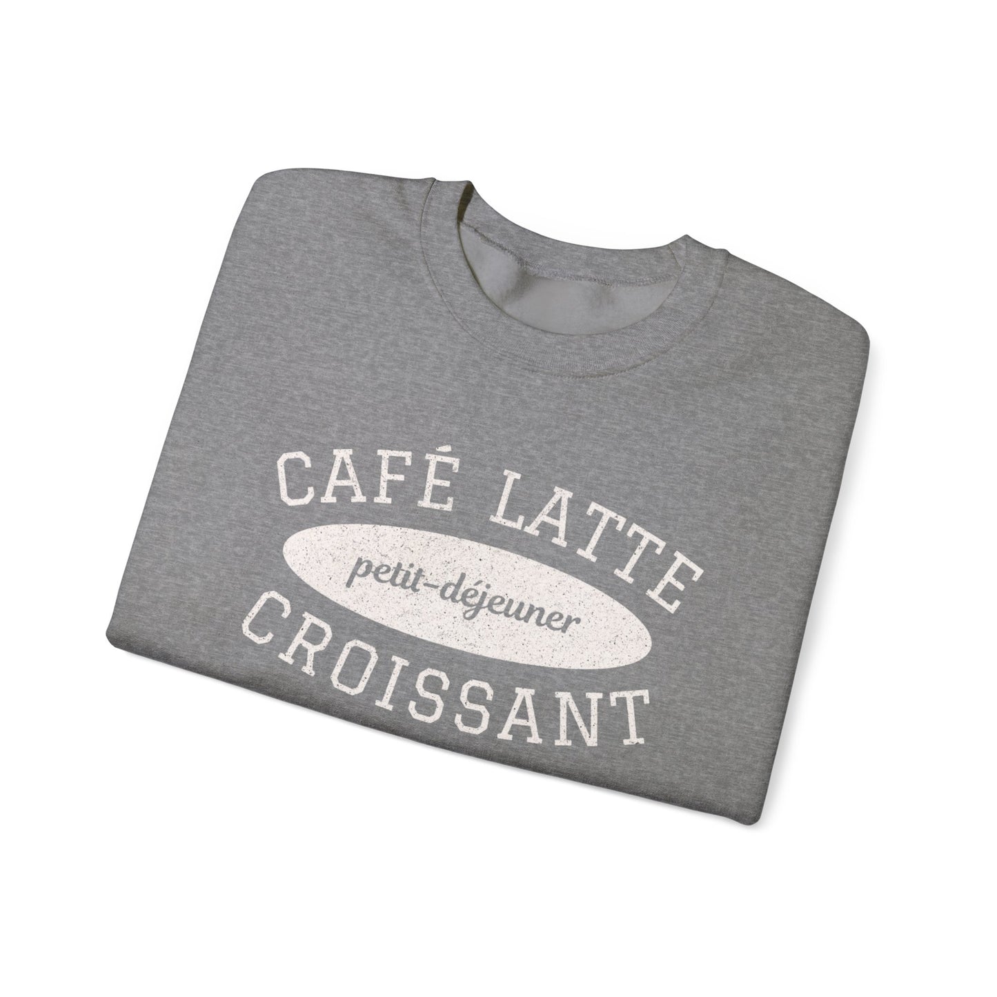 Café Latte & Croissant Sweatshirt – Athletic Style Crewneck