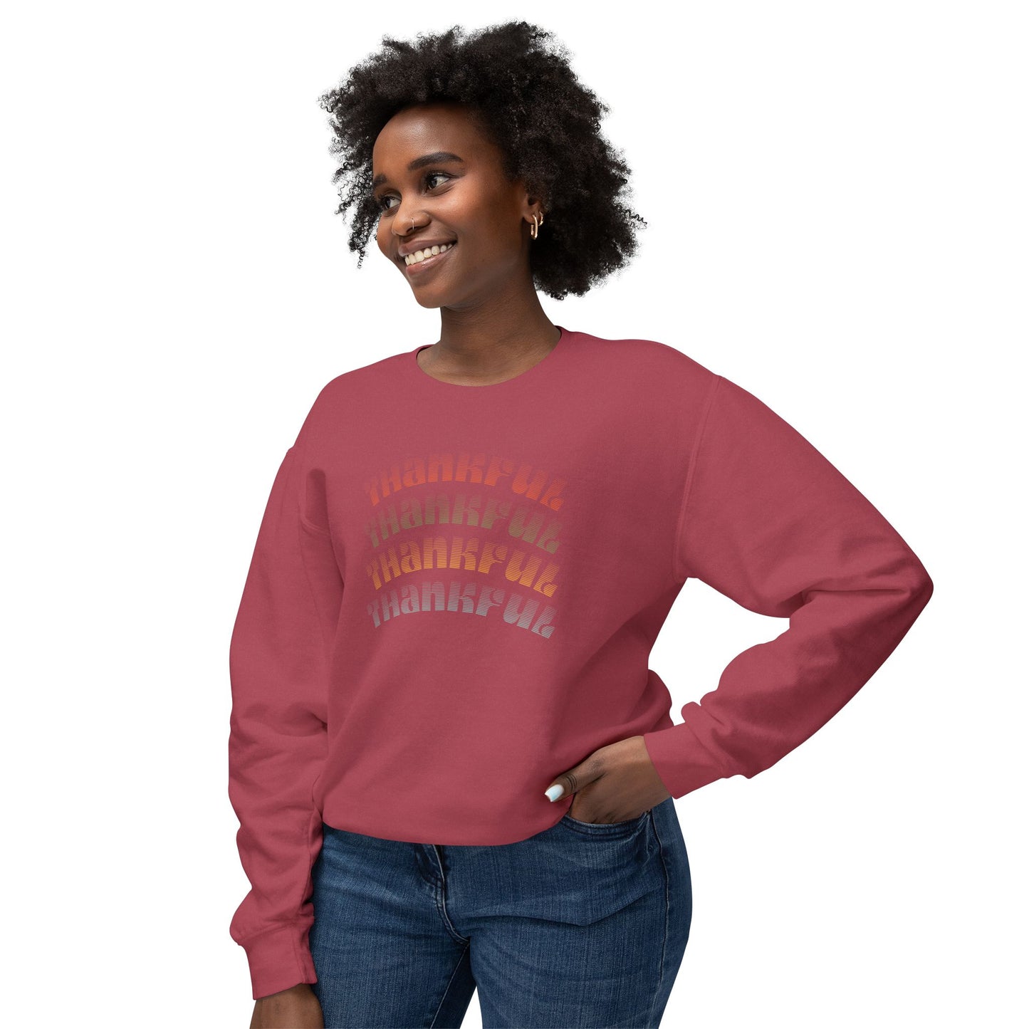 Thankful Crewneck Sweatshirt, Cozy Fall Apparel, Perfect for Thanksgiving, Gift for Family, Casual Wear, Unisex Style