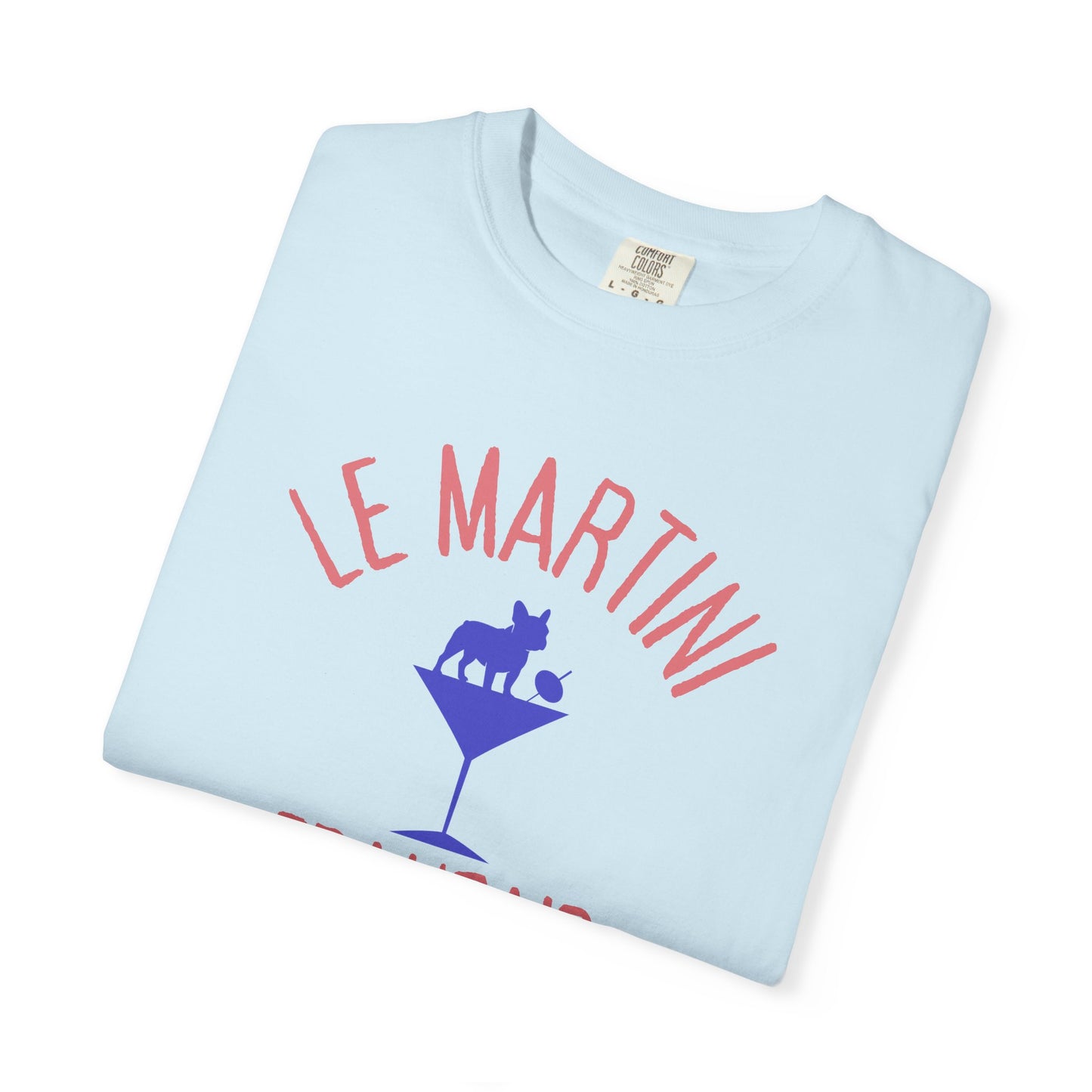 Le Martini Français T-shirt | French Bulldog Cocktail Tee