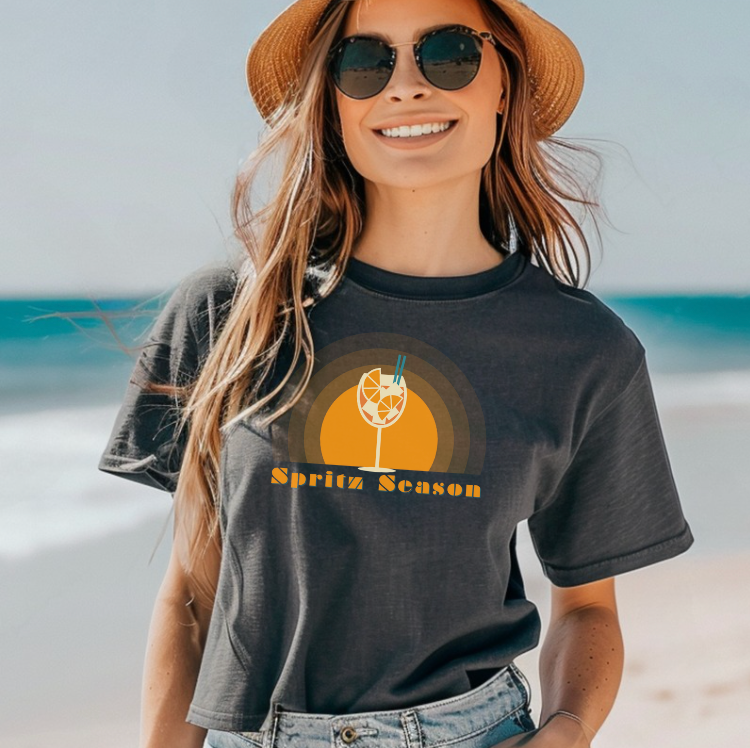 Spritz Season- Relaxed Cropped Cotton Tee