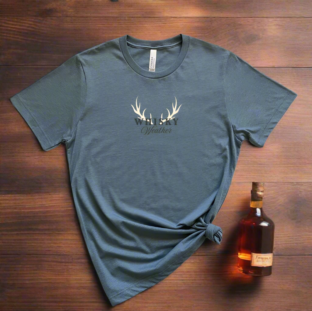 Whisky Weather Tee: Uber-Soft Unisex Tshirt for Whiskey Lovers