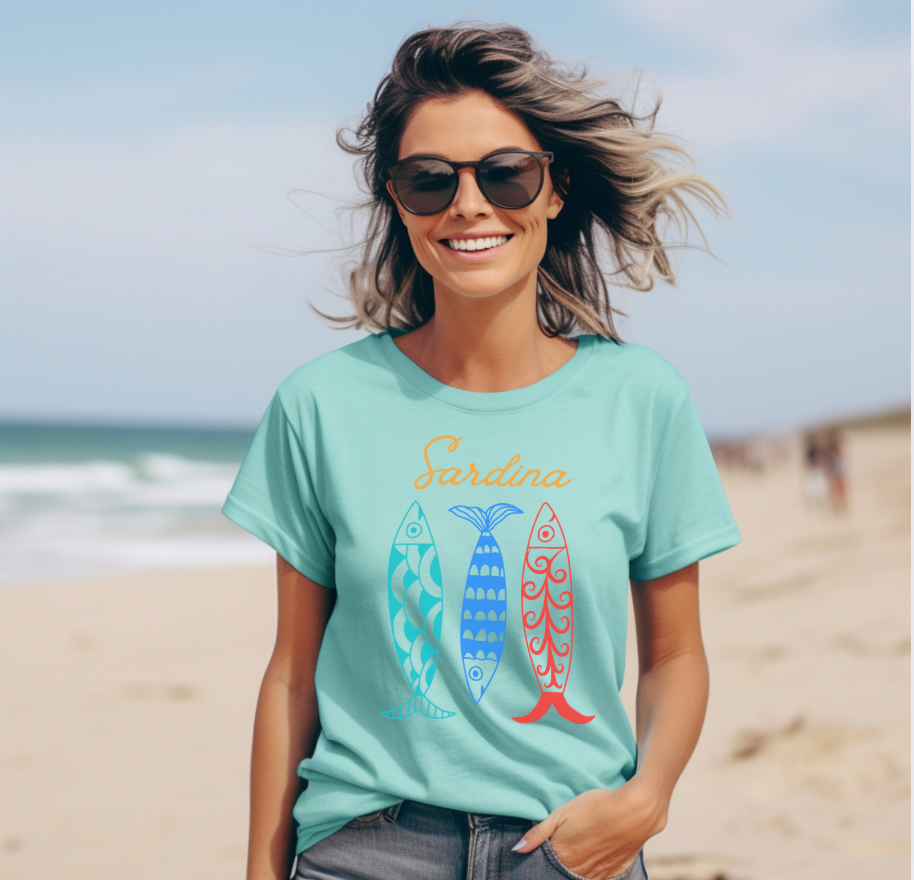 Sardina Coastal Block Print Tee