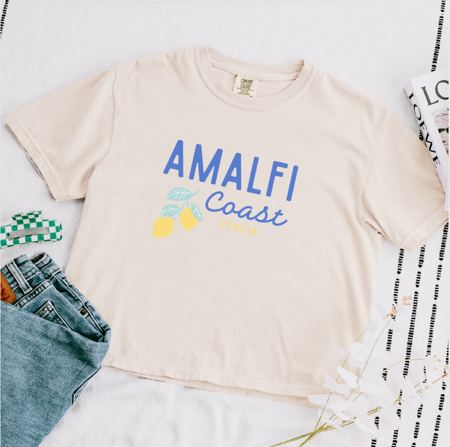 Amalfi Coast Italia with Lemons Boxy Tee