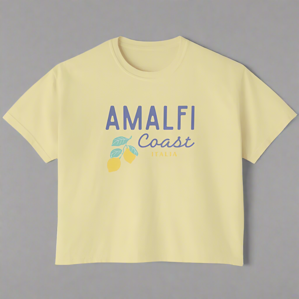 Amalfi Coast Italia with Lemons Boxy Tee