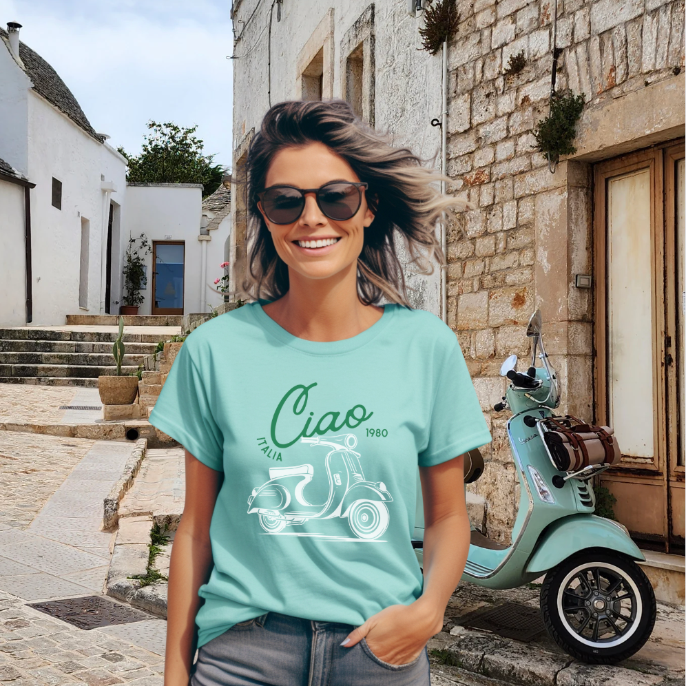 Ciao Italia Retro Vespa Tee