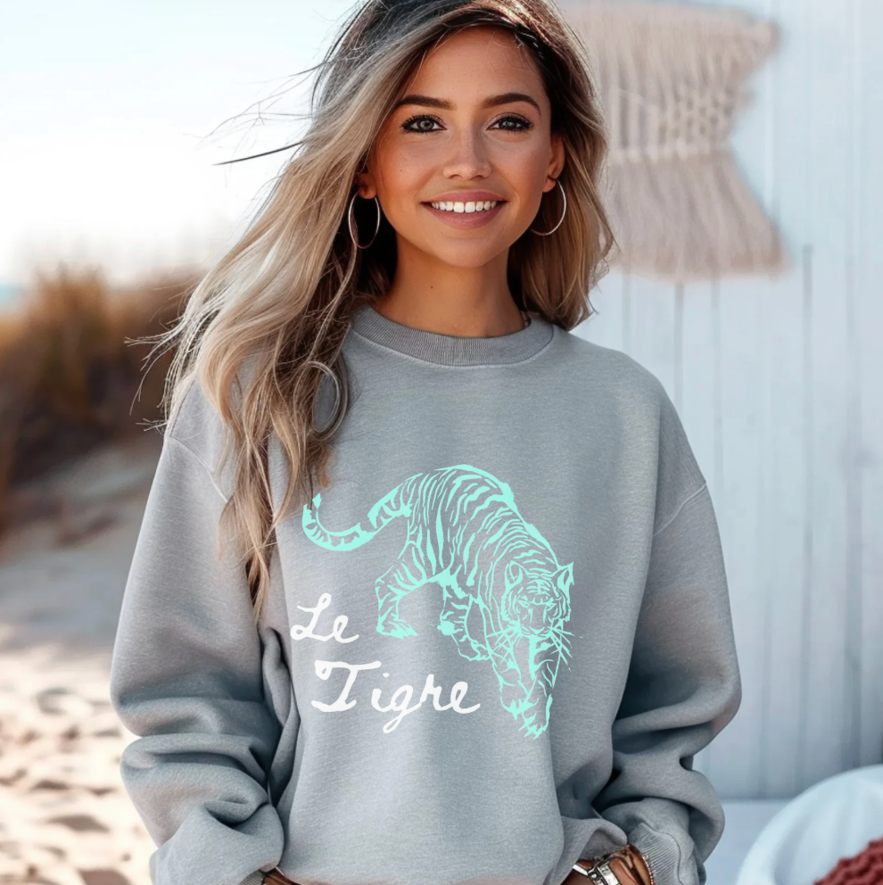 Le Tigre Graphic - Lightweight Cotton Crewneck
