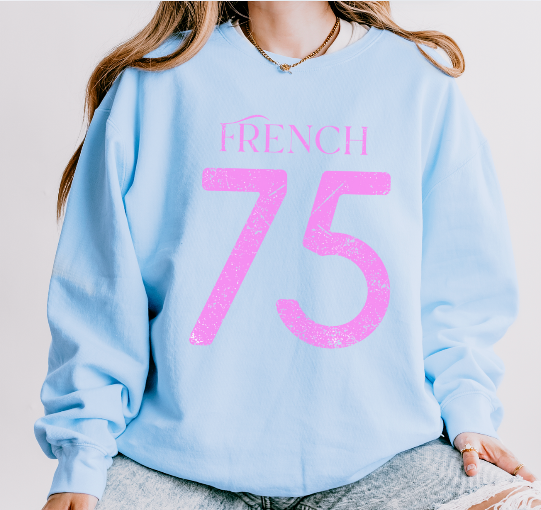 French 75 Varsity Crewneck -Athletic Design with a Twist