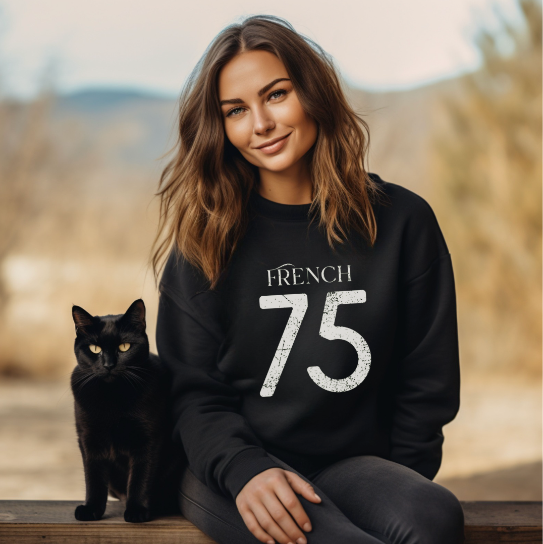 French 75 Varsity Crewneck -Athletic Design with a Twist