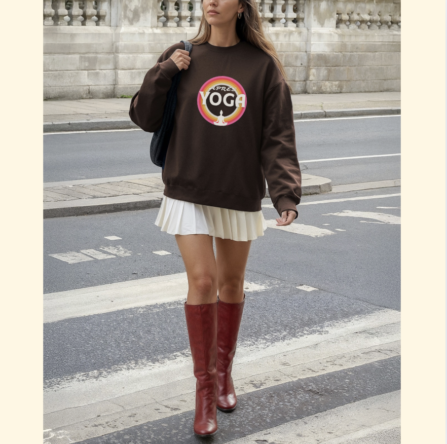 Après Yoga Cozy Crewneck with Retro Design