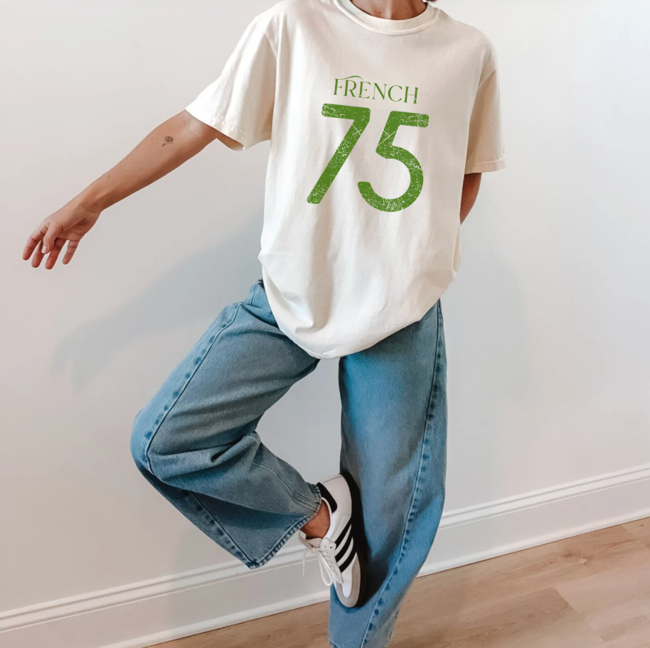 French 75 T-Shirt Weathered Graphic Tee