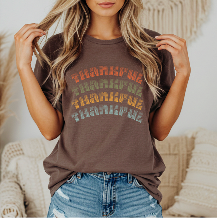 Thankful Unisex Garment-Dyed T-Shirt, Cozy Casual Tee, Gratitude Shirt, Fall Fashion, Thanksgiving Gift, Everyday Comfort Wear
