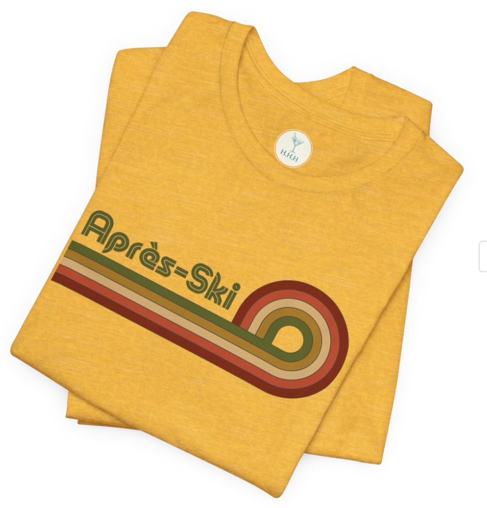 Après-Ski Retro Stripes T-Shirt | Vintage Ski Graphic