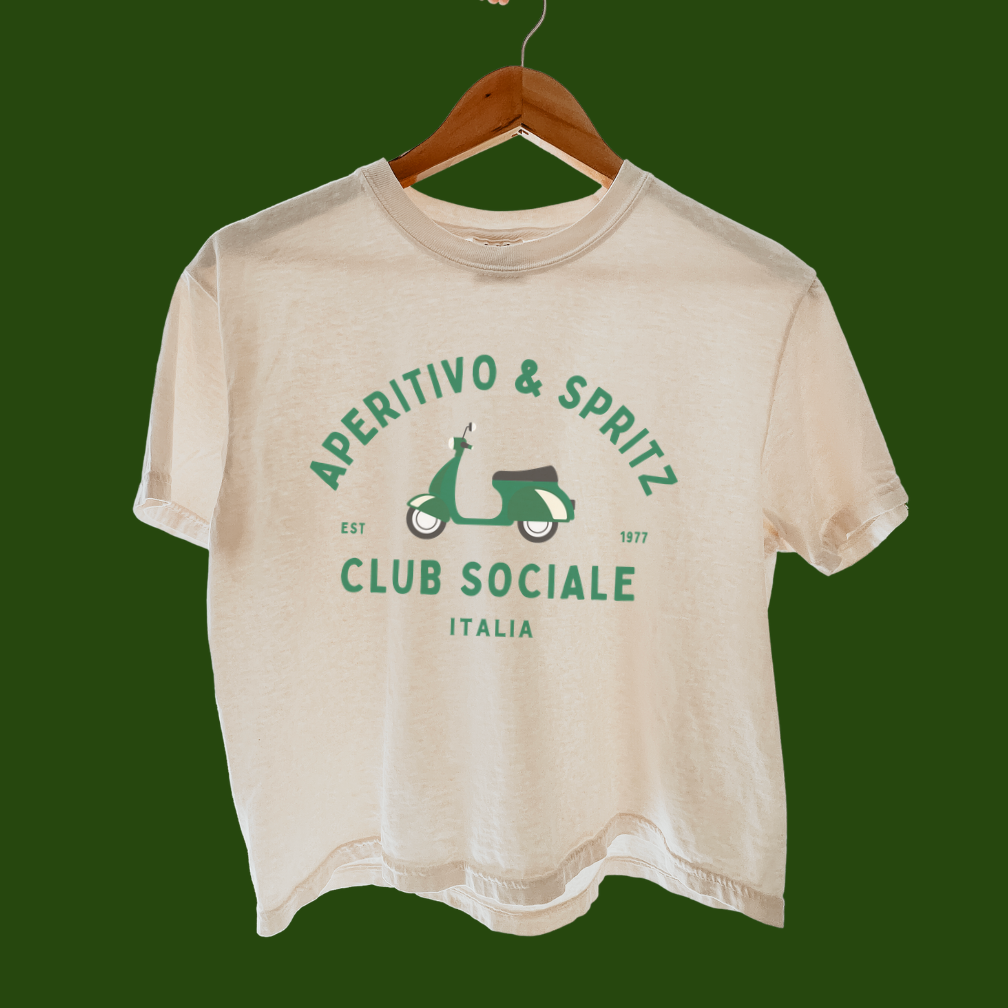 Aperitivo & Spritz Social Club Tee – Italian Summer Graphic Shirt