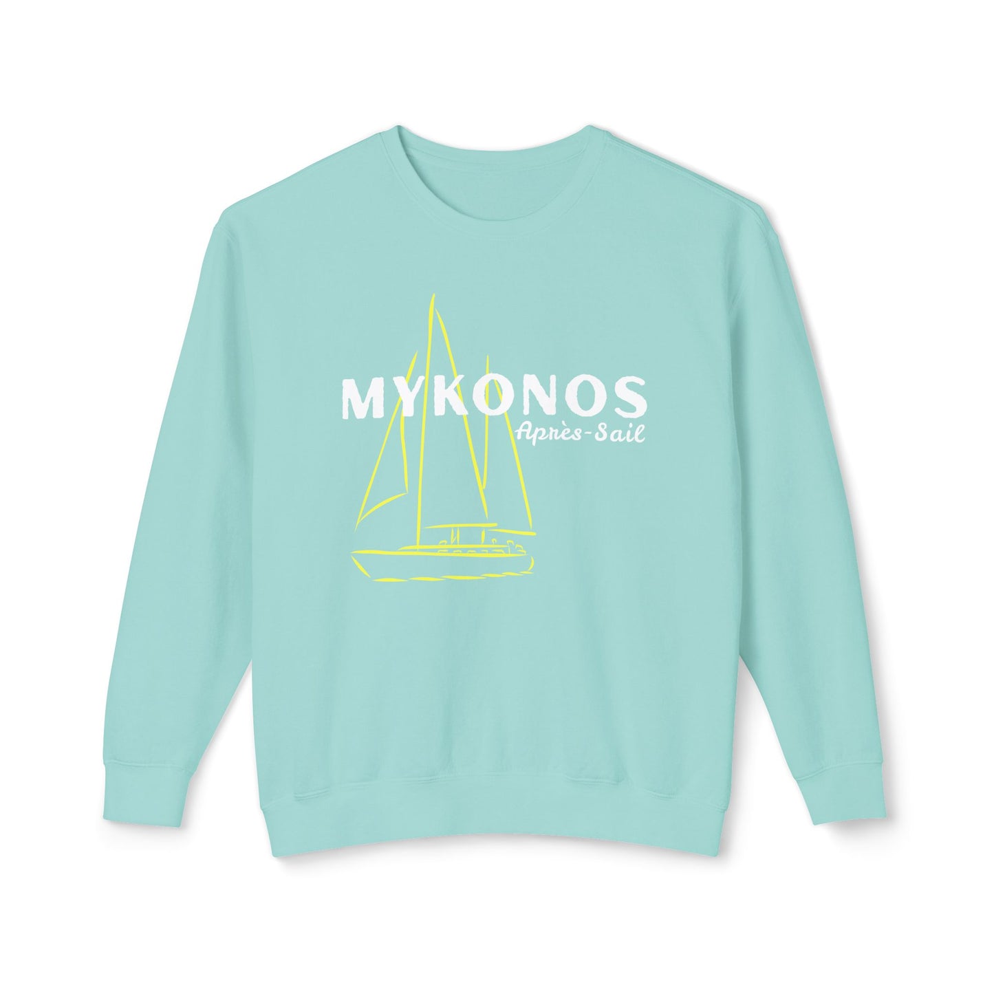 Après-Sail Mykonos Lightweight Crewneck - Summer Coastal Style
