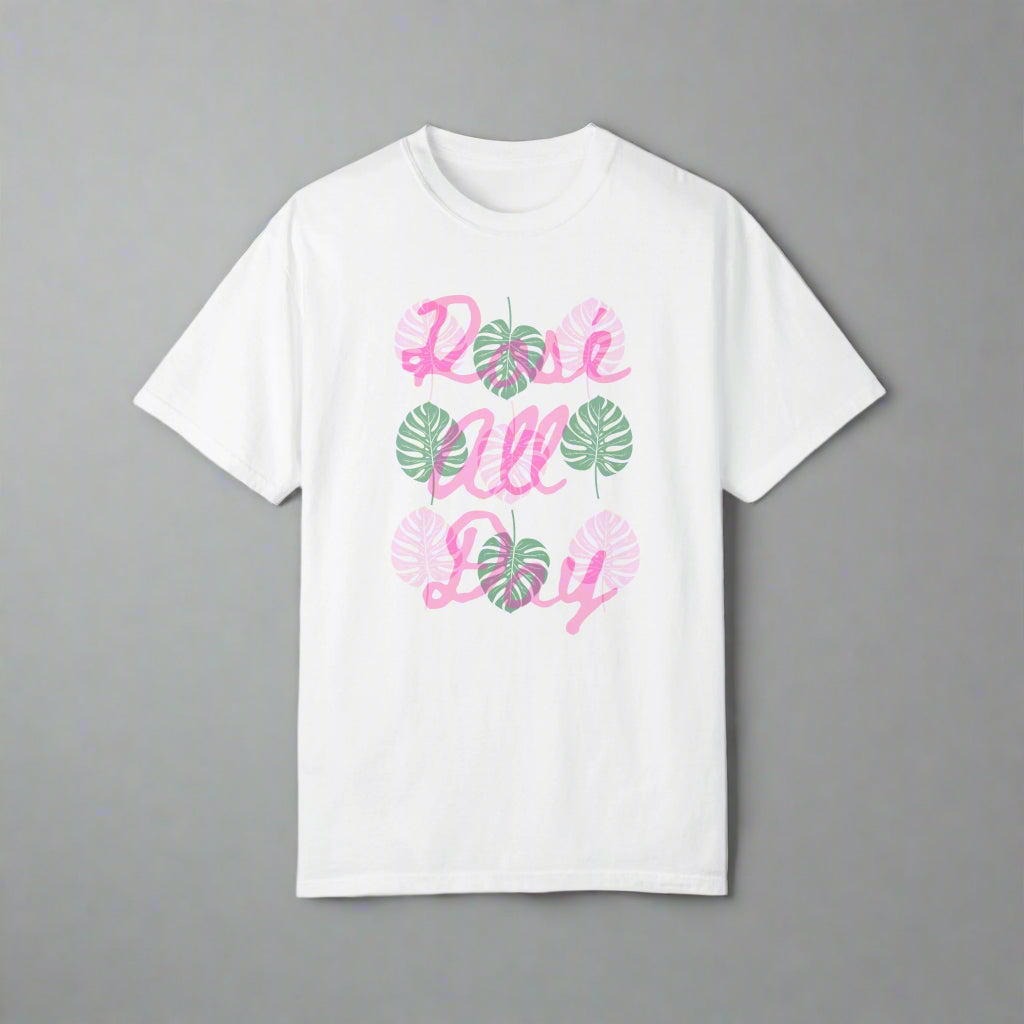 'Rosé All Day' Preppy-Tropical Vibes Tee