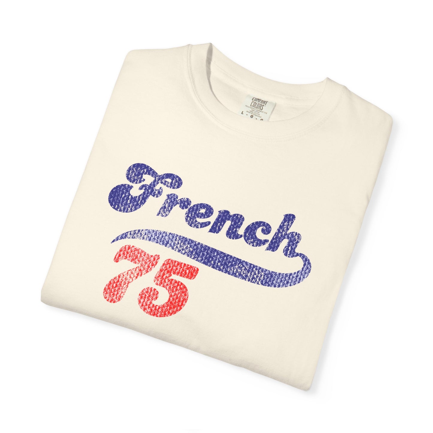 French 75 Retro Script T-Shirt | Vintage Cocktail Style