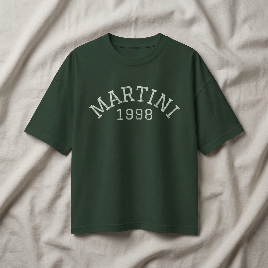 MARTINI 1998 Boxy Tee | Athletic Cocktail Graphic