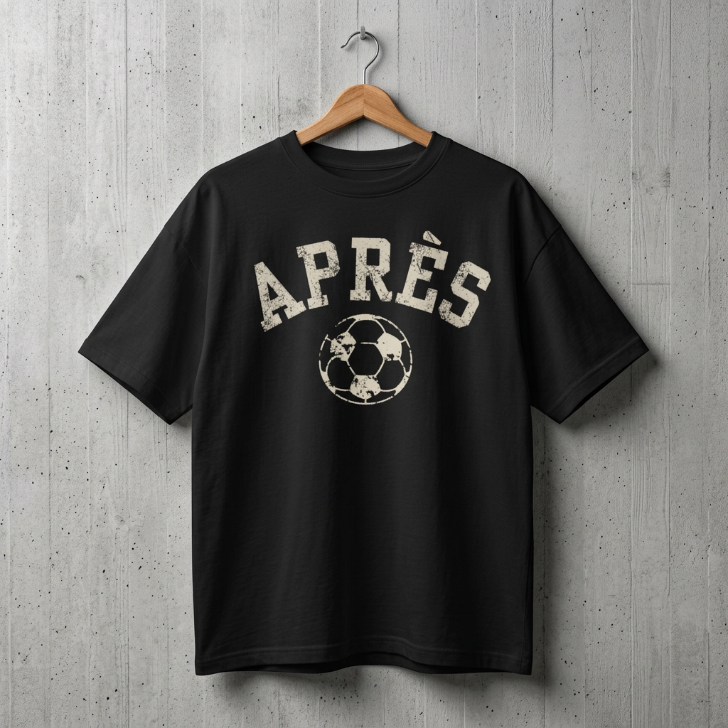 Après Soccer Ball Tee | Vintage Soccer Graphic | Elevated Soccer Mom Shirt