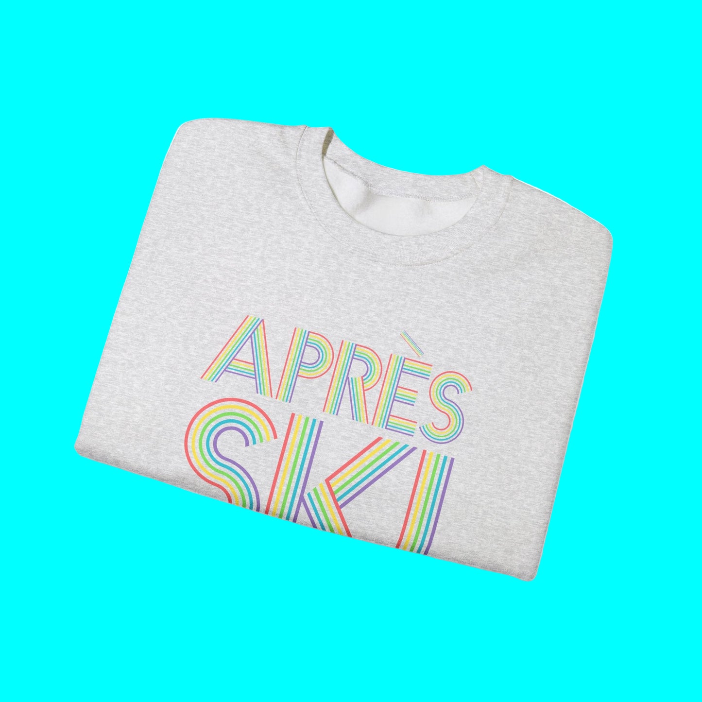 Neon Graphic Après-Ski Crewneck – Retro 80's