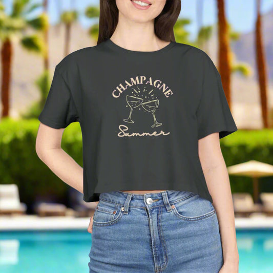 Champagne Summer - Cropped Cotton Tee