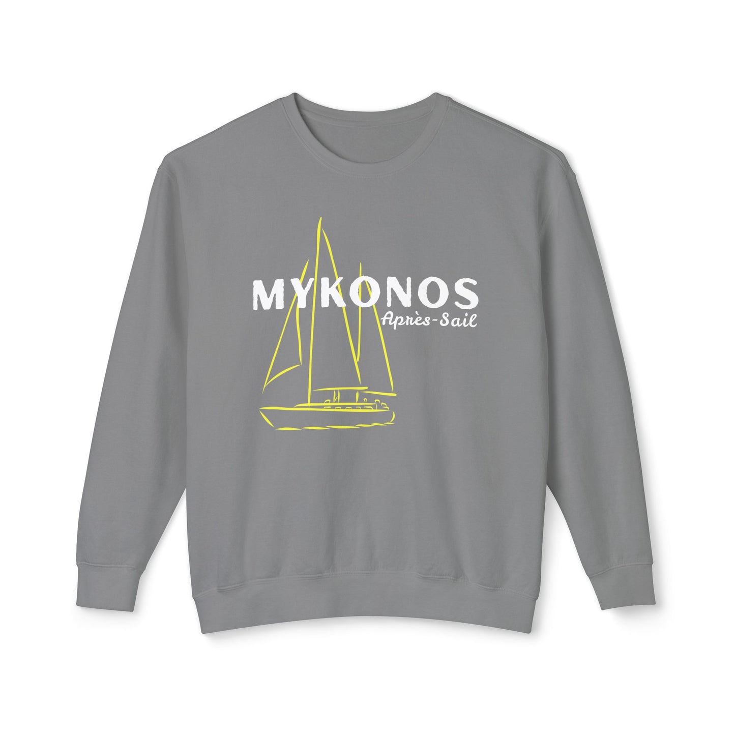 Après-Sail Mykonos Lightweight Crewneck - Summer Coastal Style