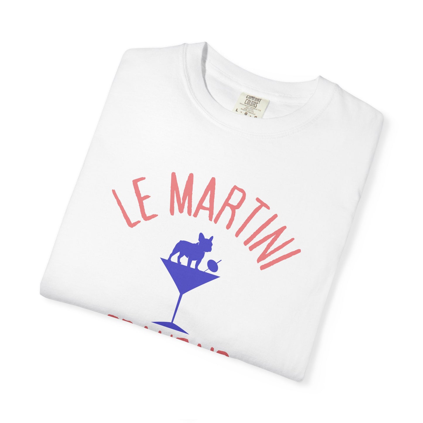 Le Martini Français T-shirt | French Bulldog Cocktail Tee