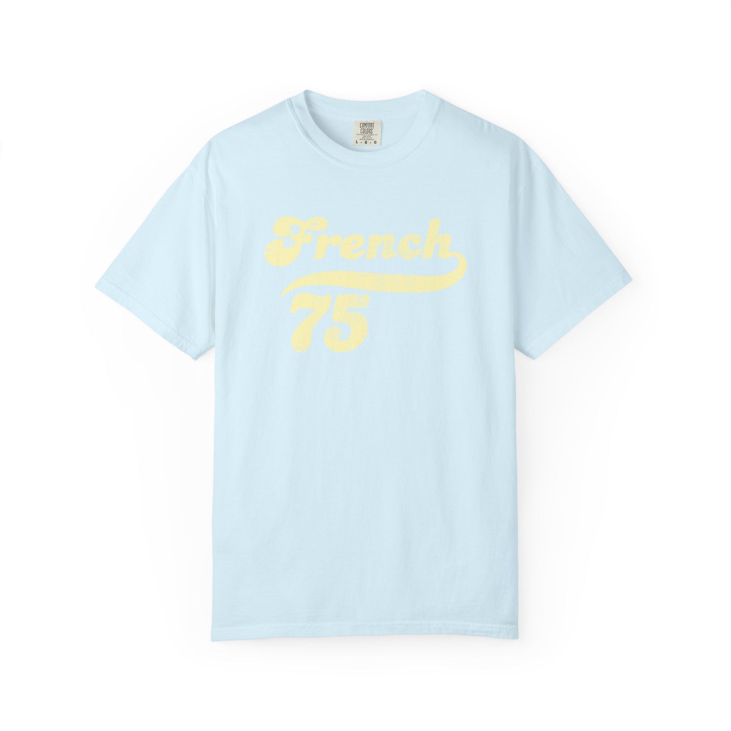 French 75 Retro Script T-Shirt | Vintage Cocktail Style