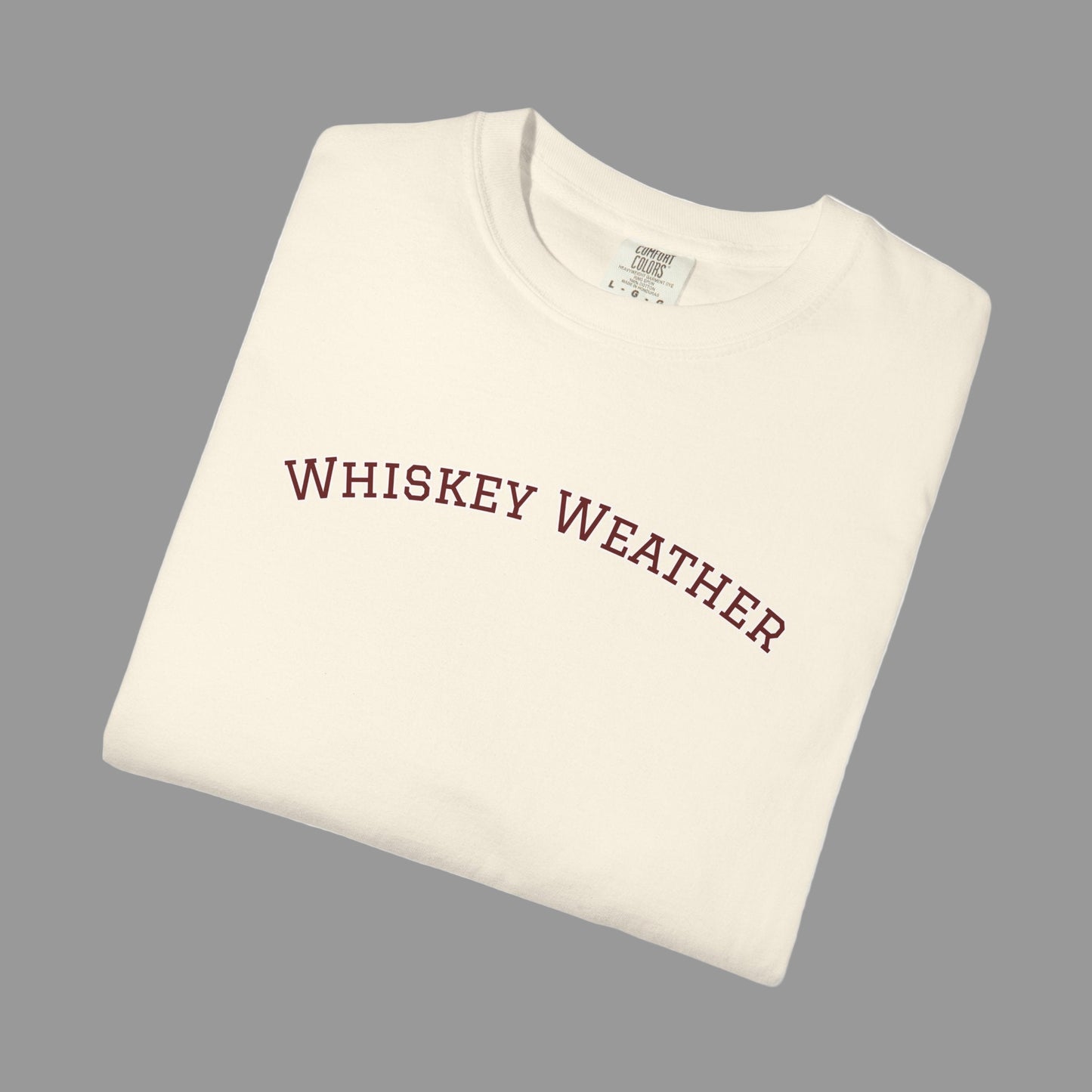 Whiskey Weather Men's Cotton Tee - Varsity Vibes Whisky Lover T Shirt
