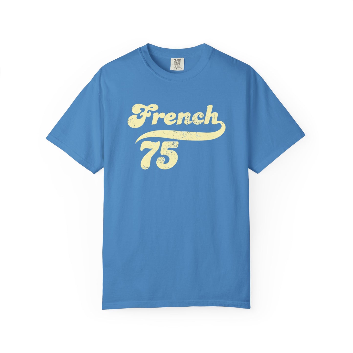 French 75 Retro Script T-Shirt | Vintage Cocktail Style