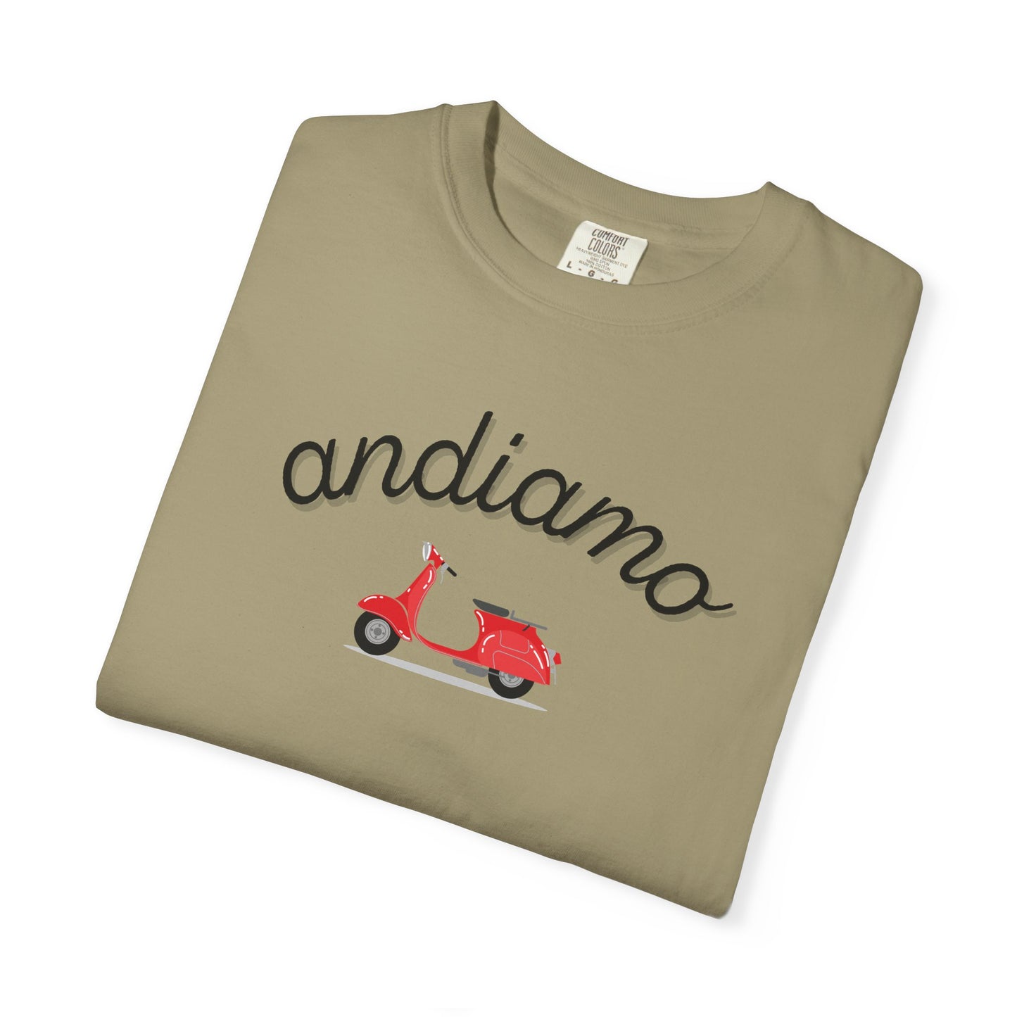 Andiamo Scooter Illustration T-Shirt | Vespa Italy Retro Travel Design