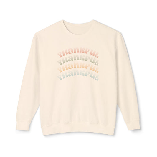 Thankful Crewneck Sweatshirt, Cozy Fall Apparel, Perfect for Thanksgiving, Gift for Family, Casual Wear, Unisex Style