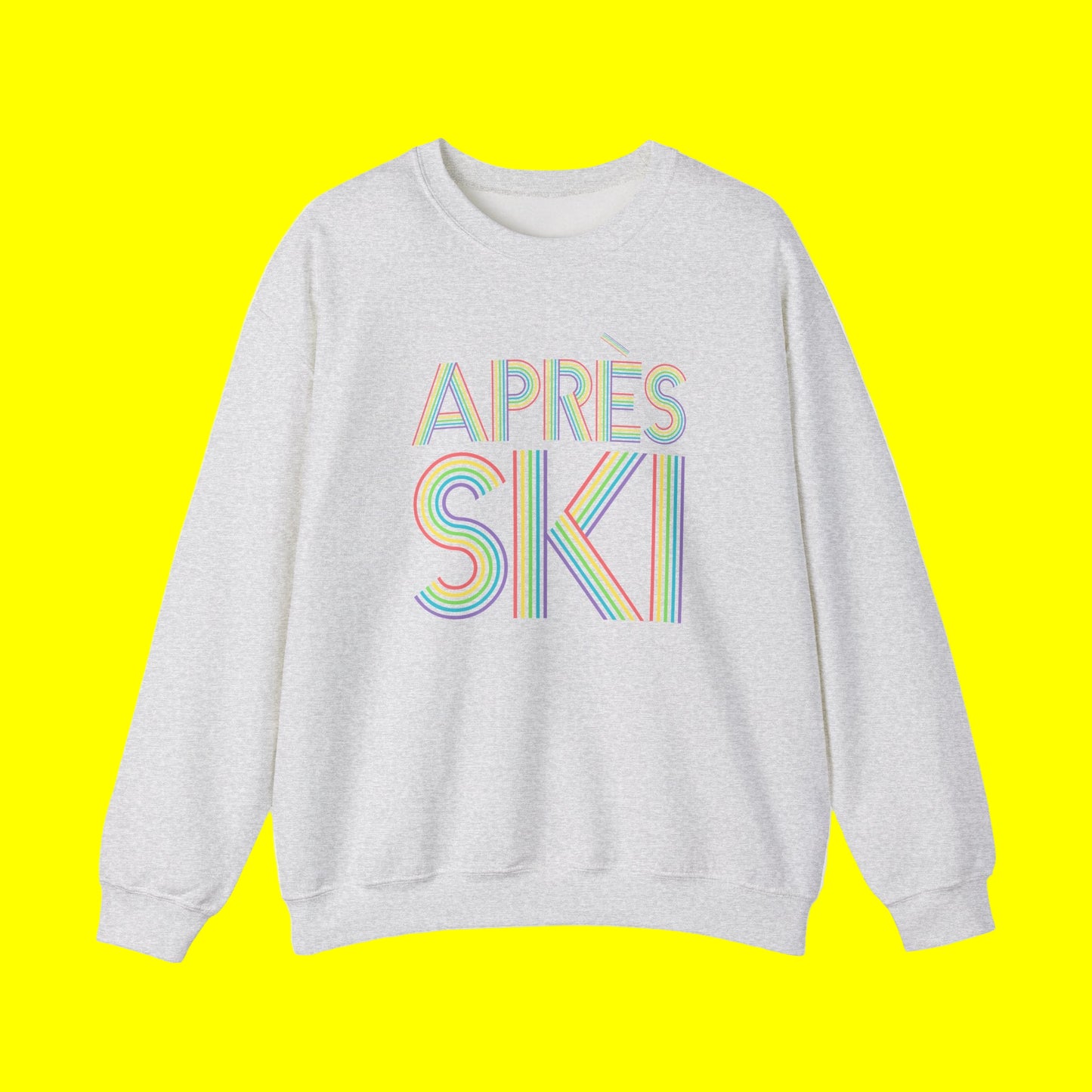 Neon Graphic Après-Ski Crewneck – Retro 80's