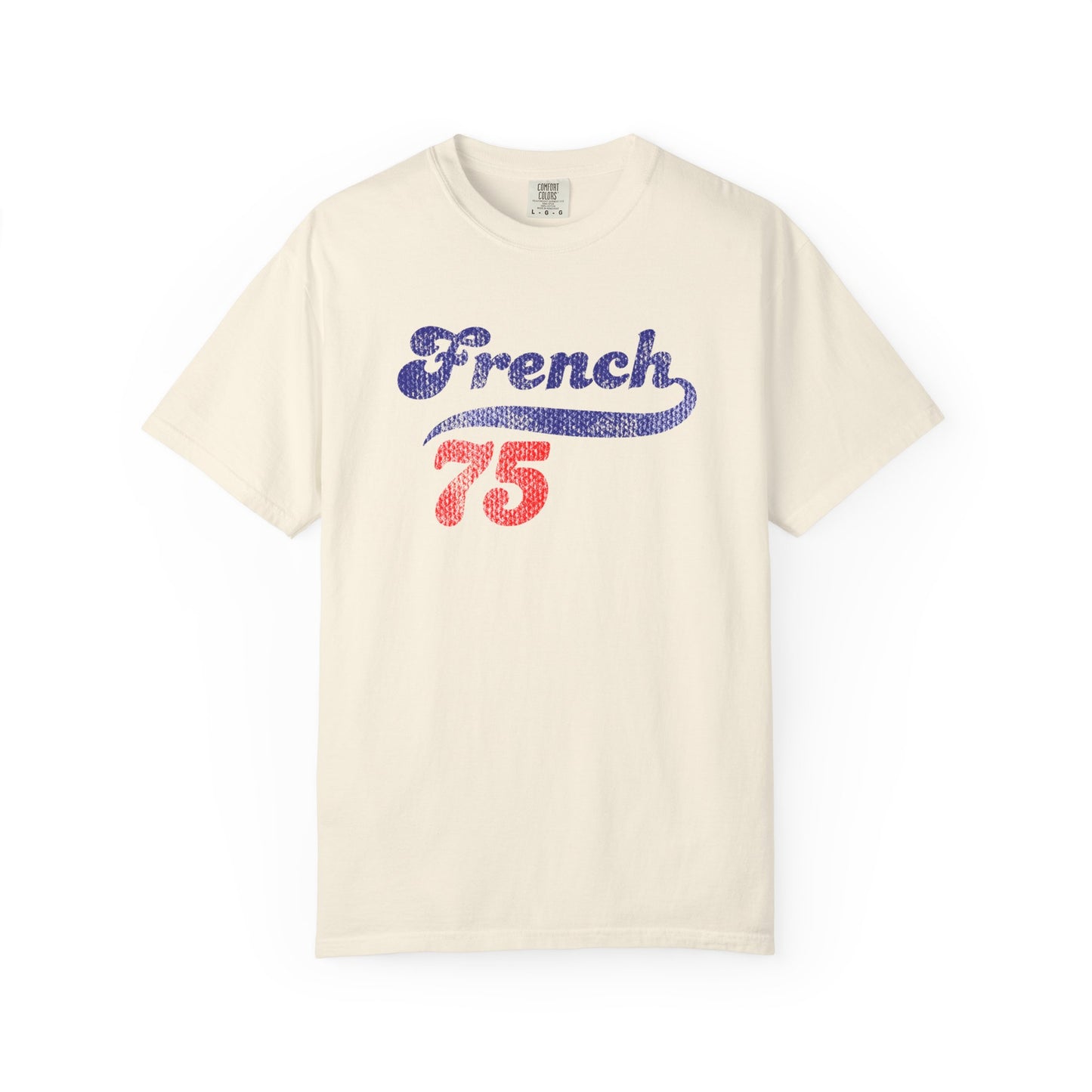French 75 Retro Script T-Shirt | Vintage Cocktail Style