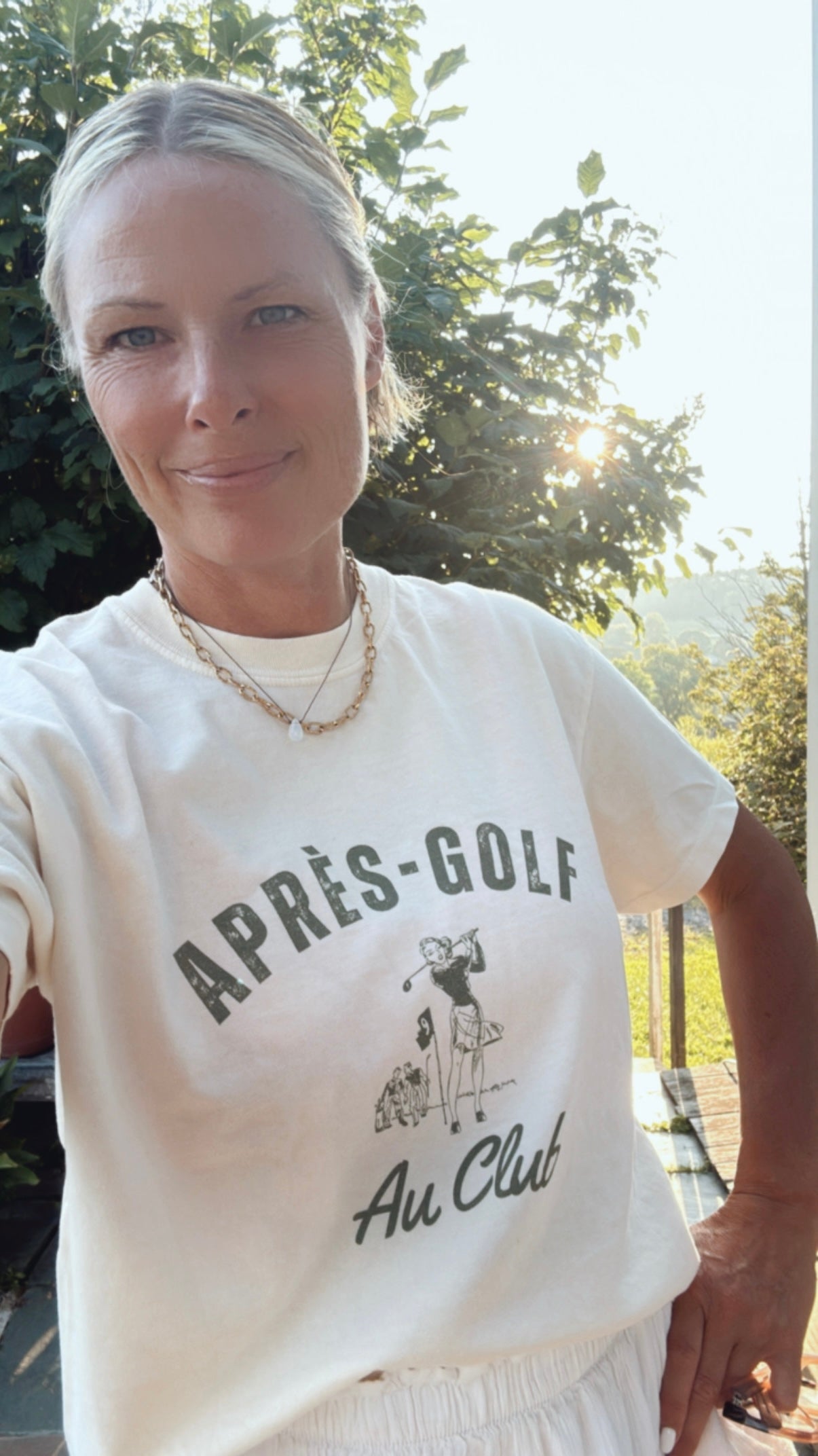 Vintage Après-Golf T-Shirt -Boxy Slight Crop Silhouette