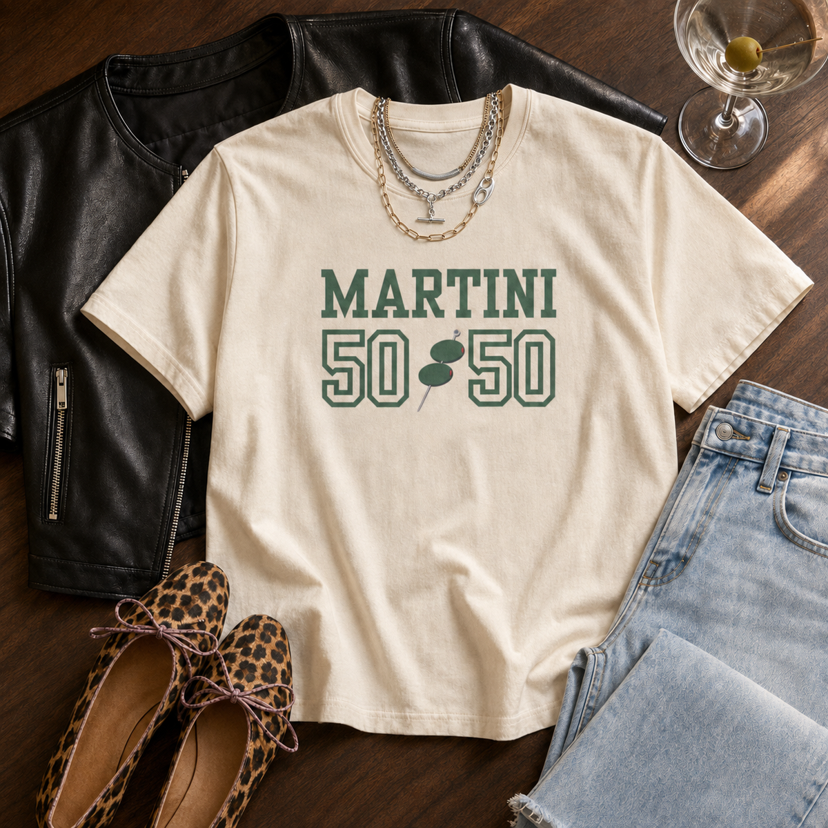 Martini 50/50 Boxy Tee