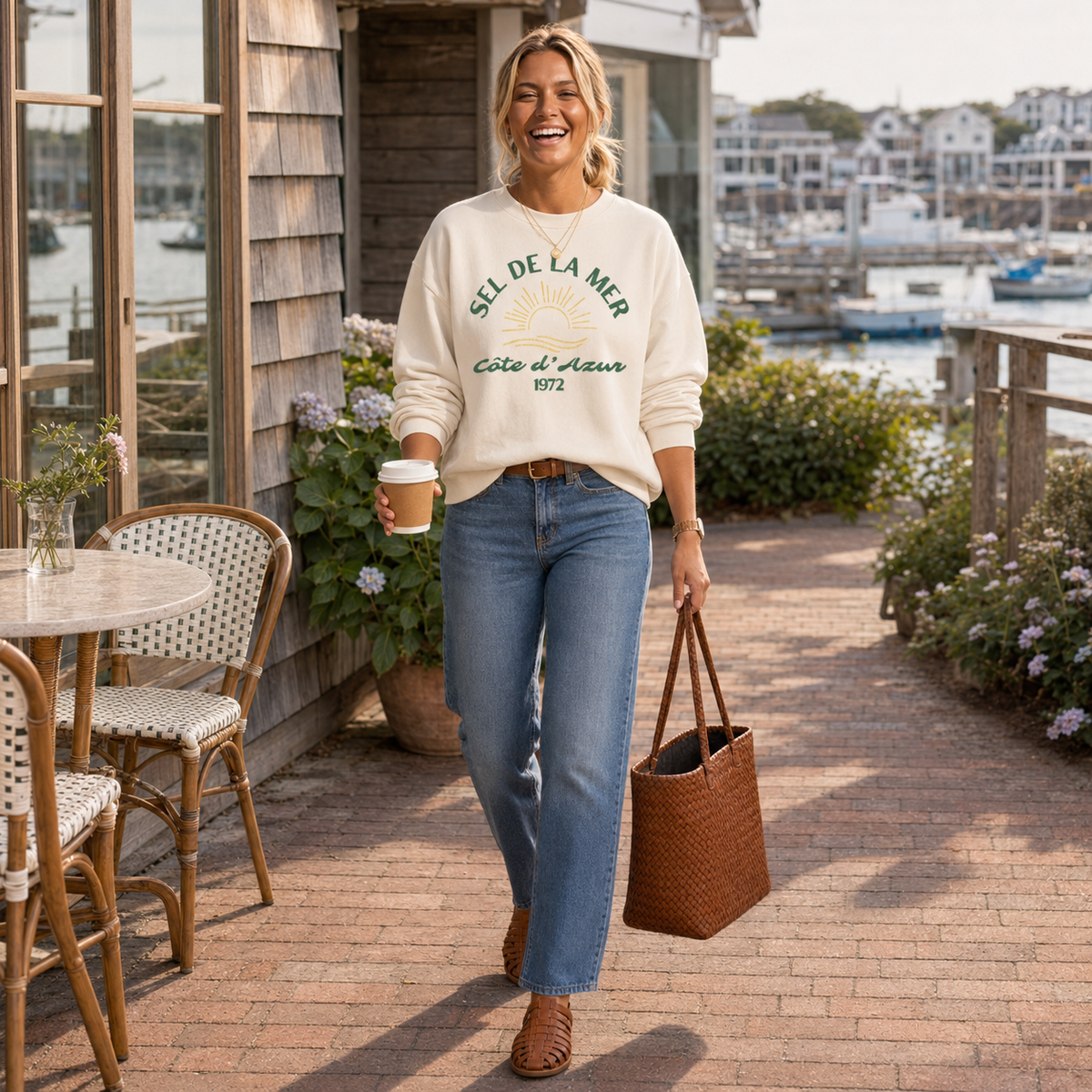 Côte d'Azur Cotton Crewneck