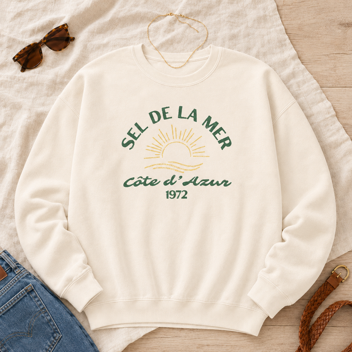Côte d'Azur Cotton Crewneck