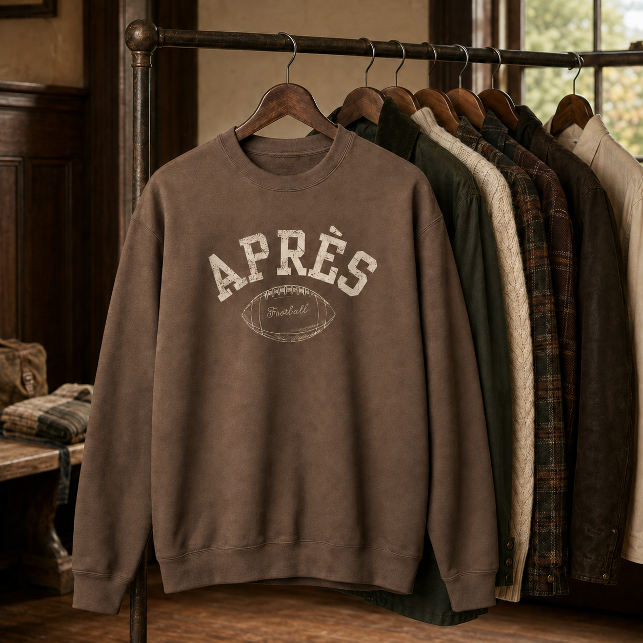 Après Football Sweatshirt | Vintage Graphic Crewneck