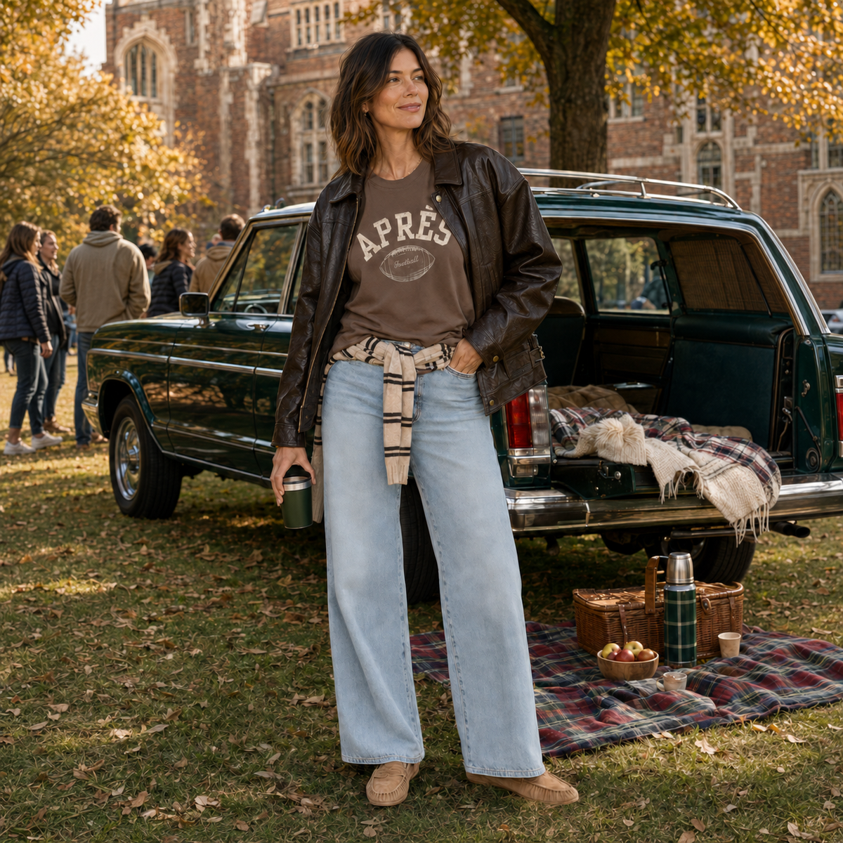 Après Football T-Shirt | Vintage Garment Dyed Colors