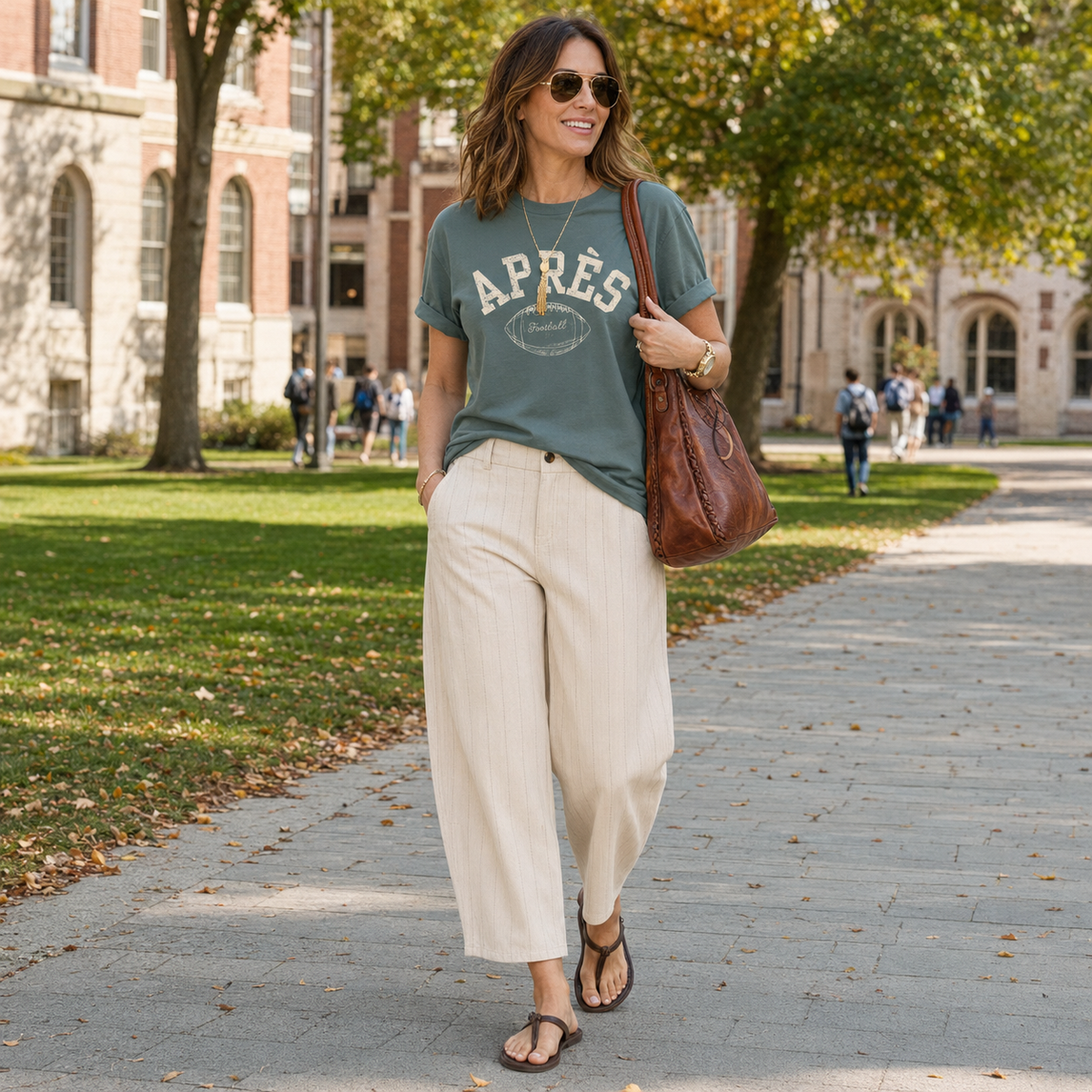 Après Football T-Shirt | Vintage Garment Dyed Colors