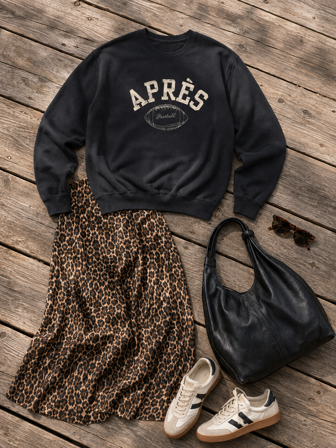 Après Football Sweatshirt | Vintage Graphic Crewneck