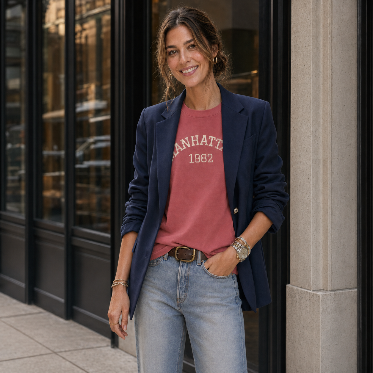 Manhattan 1882 Tee | Vintage Collegiate Shirt